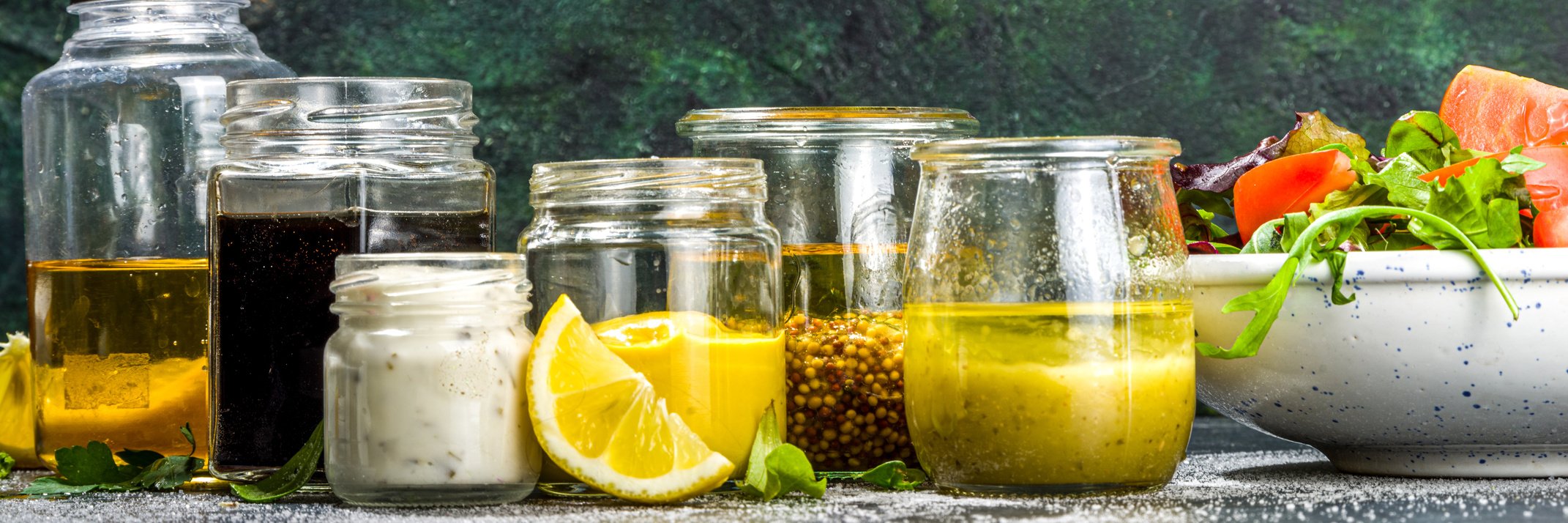 Variety of Sauces and Salad Dressings